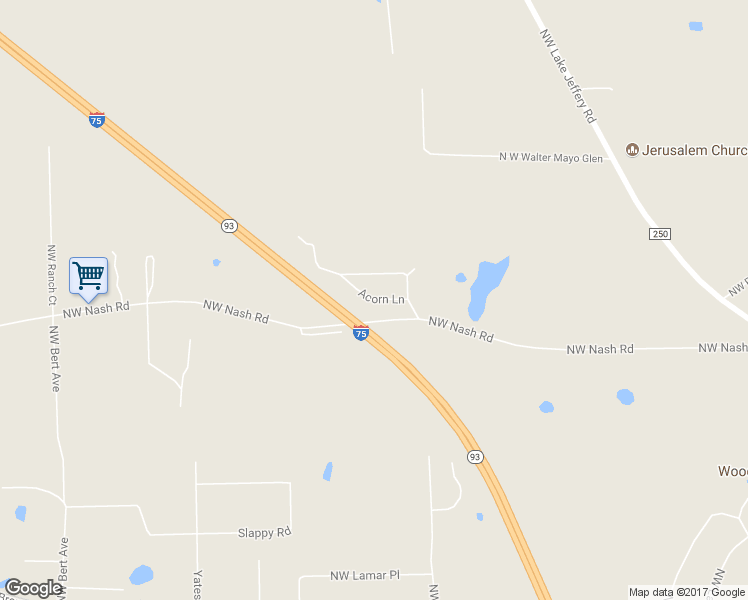 map of restaurants, bars, coffee shops, grocery stores, and more near Acorn Lane in Lake City
