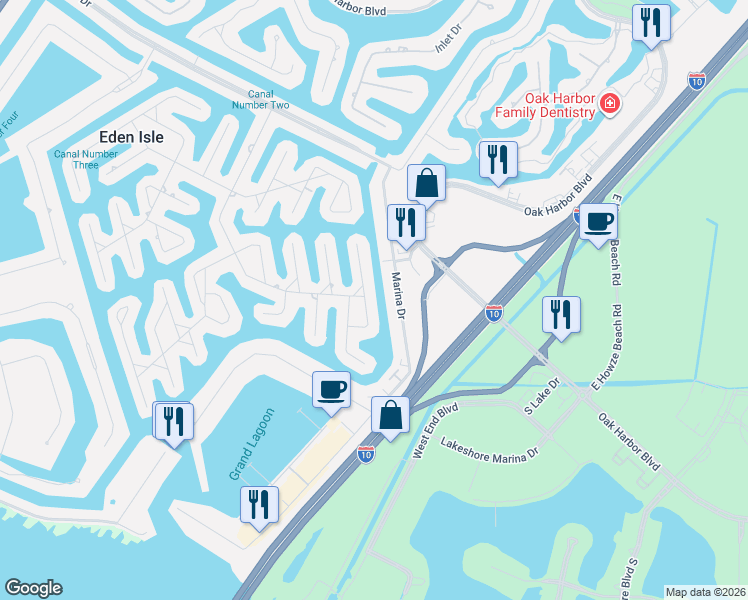 map of restaurants, bars, coffee shops, grocery stores, and more near 209 Chimaera Lane in Slidell
