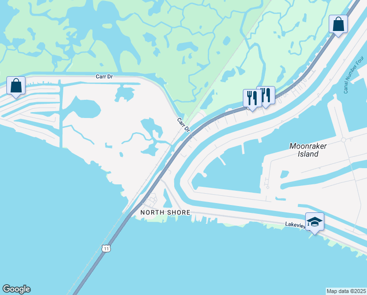 map of restaurants, bars, coffee shops, grocery stores, and more near 4913 Pontchartrain Drive in Slidell