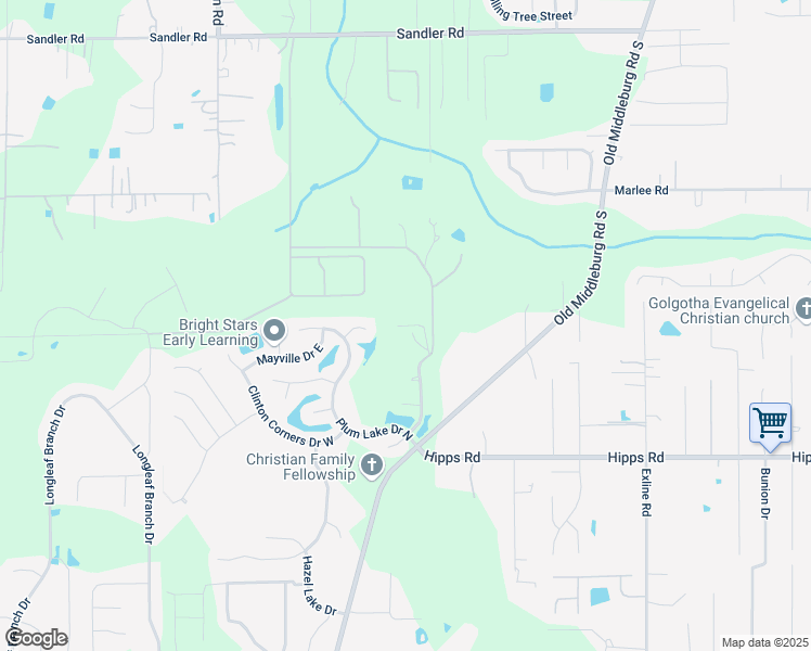 map of restaurants, bars, coffee shops, grocery stores, and more near 6864 East Alvin Road in Jacksonville