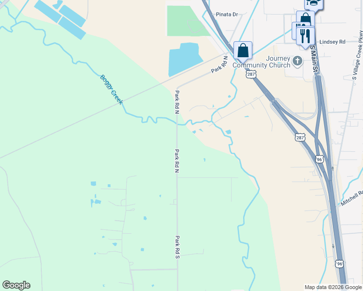 map of restaurants, bars, coffee shops, grocery stores, and more near 9622 Park Road North in Lumberton