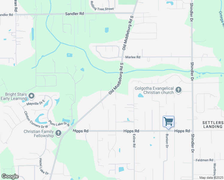 map of restaurants, bars, coffee shops, grocery stores, and more near 6860 Old Middleburg Road South in Jacksonville