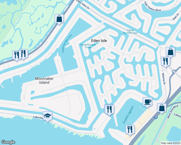 map of restaurants, bars, coffee shops, grocery stores, and more near 208 Valiant Lane in Slidell