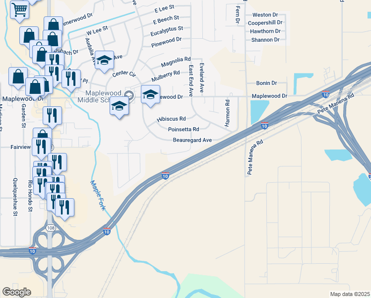 map of restaurants, bars, coffee shops, grocery stores, and more near 113 Cassy Drive in Sulphur