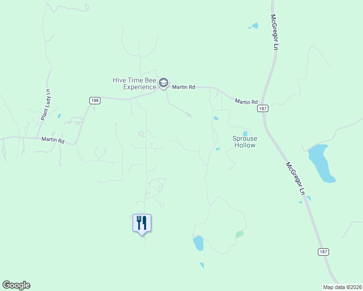 map of restaurants, bars, coffee shops, grocery stores, and more near 3340 Martin Road in Dripping Springs