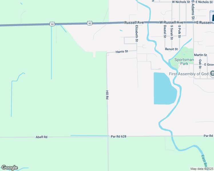 map of restaurants, bars, coffee shops, grocery stores, and more near 1299-1399 Harris Street in Welsh