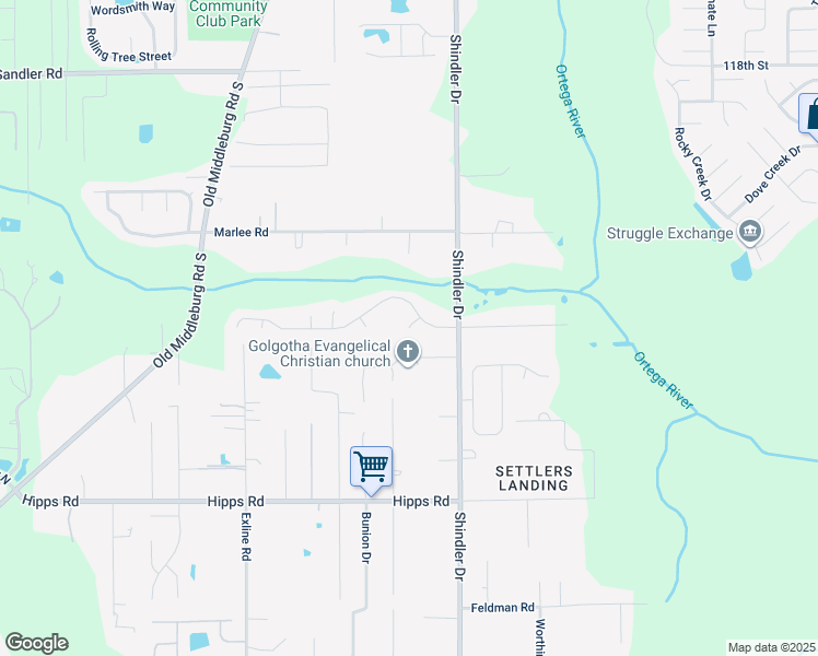 map of restaurants, bars, coffee shops, grocery stores, and more near 6837 Majorca Court in Jacksonville