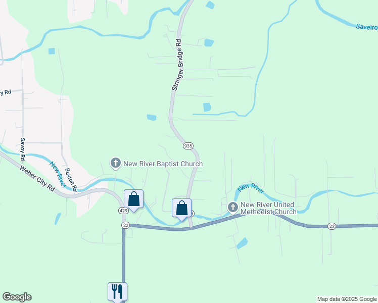 map of restaurants, bars, coffee shops, grocery stores, and more near 10443 Stringer Bridge Road in Saint Amant