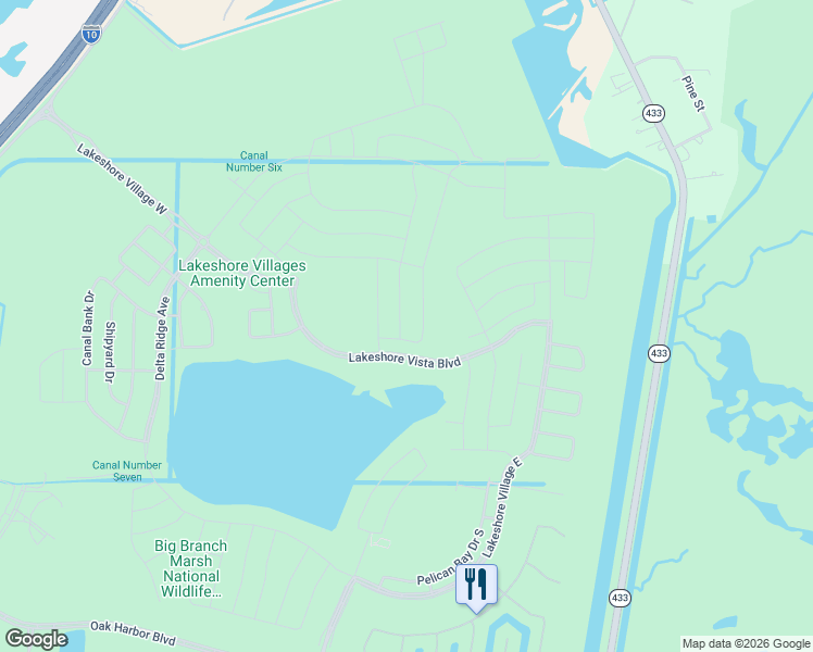 map of restaurants, bars, coffee shops, grocery stores, and more near 61481 North Military Road in Slidell