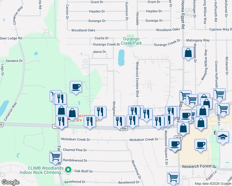 map of restaurants, bars, coffee shops, grocery stores, and more near 33180 Wedgewood Drive in Magnolia