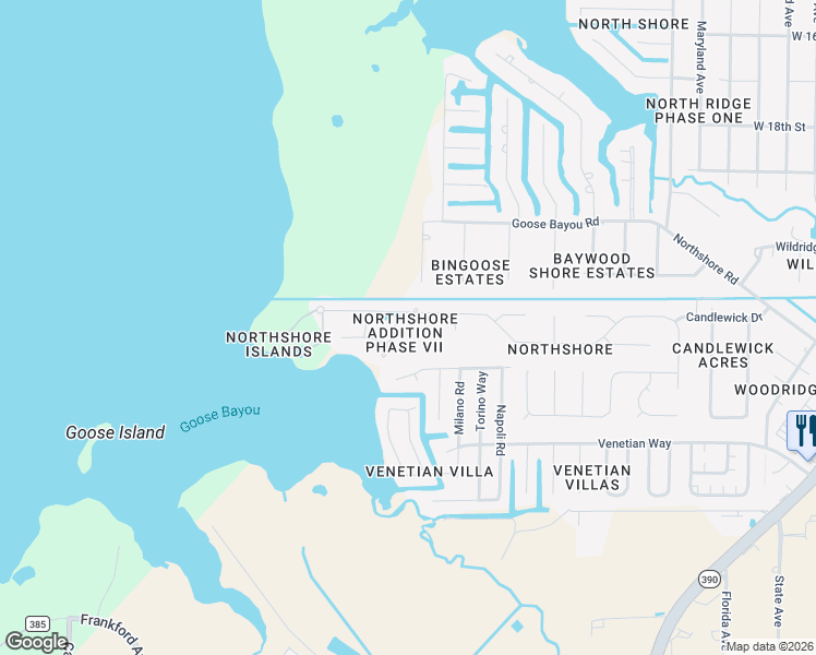 map of restaurants, bars, coffee shops, grocery stores, and more near 1204 Savannah Drive in Panama City