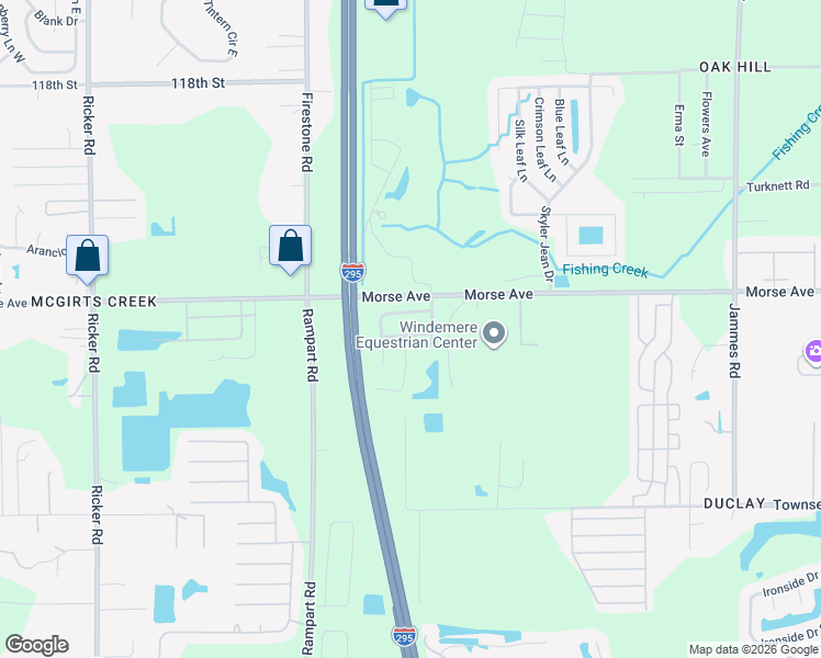 map of restaurants, bars, coffee shops, grocery stores, and more near 6923 Pleasure Way in Jacksonville