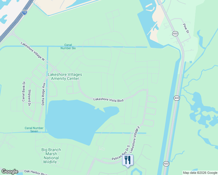 map of restaurants, bars, coffee shops, grocery stores, and more near 61481 North Military Road in Slidell