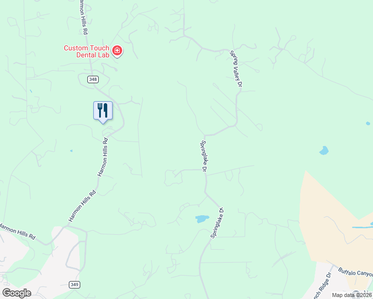 map of restaurants, bars, coffee shops, grocery stores, and more near 1601 Springlake Drive in Dripping Springs