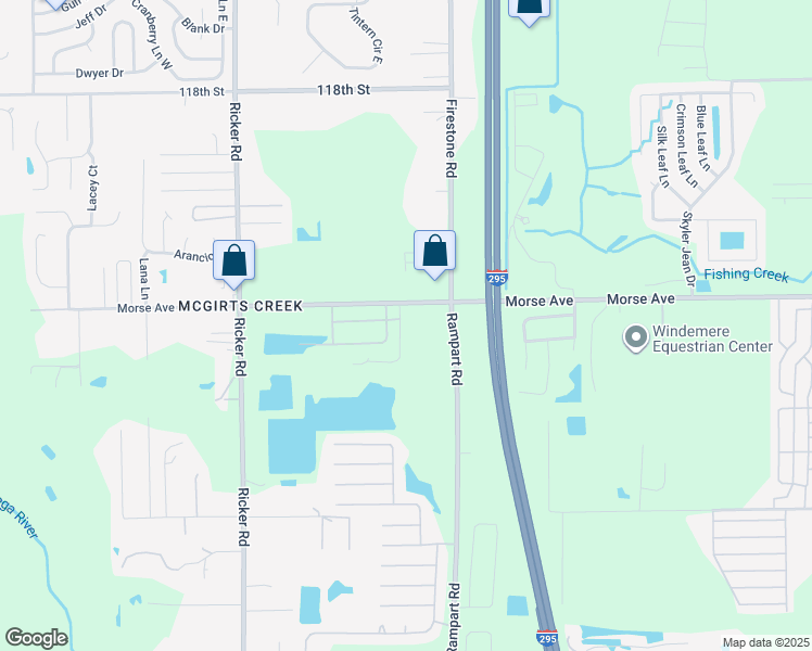 map of restaurants, bars, coffee shops, grocery stores, and more near 7278 Morse Avenue in Jacksonville