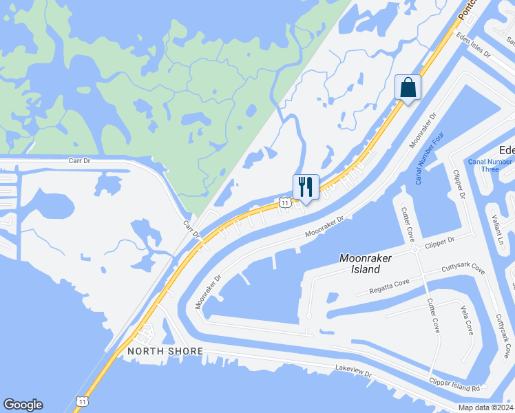 map of restaurants, bars, coffee shops, grocery stores, and more near 4833 Pontchartrain Drive in Slidell