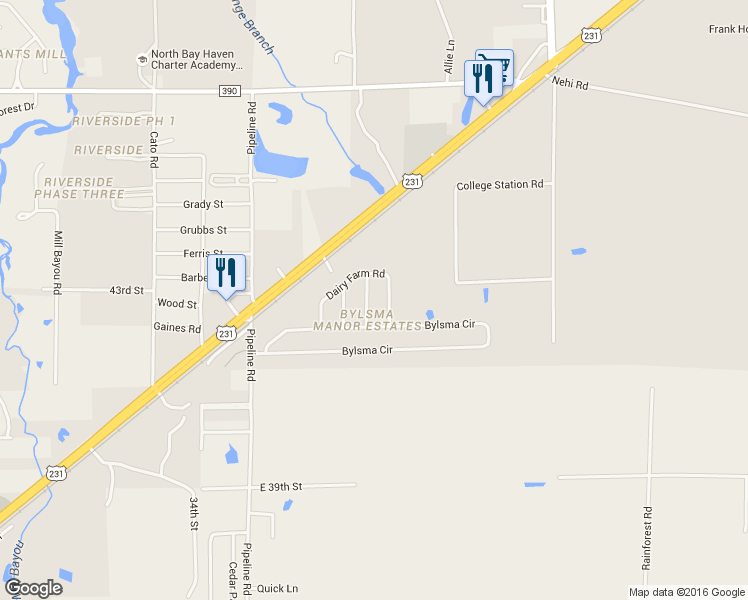 map of restaurants, bars, coffee shops, grocery stores, and more near 4208 Florence Tolsma Way in Panama City