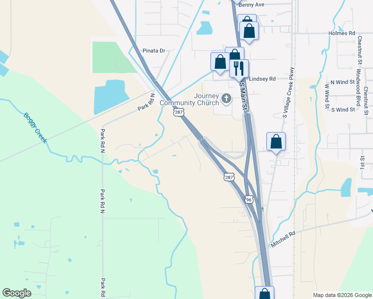 map of restaurants, bars, coffee shops, grocery stores, and more near 9506 Haley Road in Lumberton