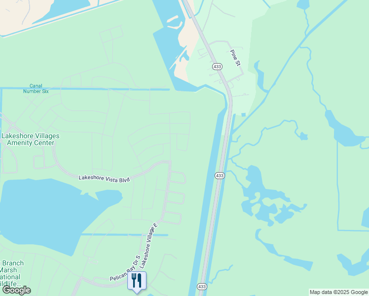 map of restaurants, bars, coffee shops, grocery stores, and more near 4356 Marais River Drive in Slidell