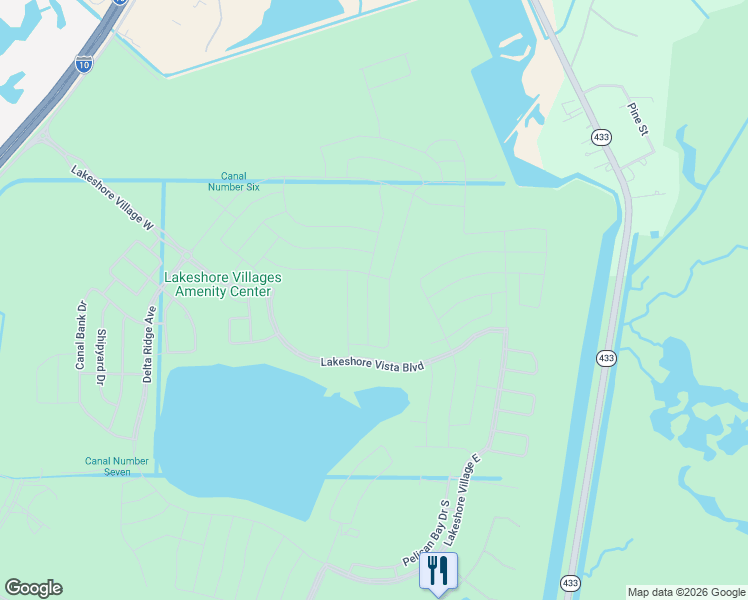 map of restaurants, bars, coffee shops, grocery stores, and more near 61481 North Military Road in Slidell