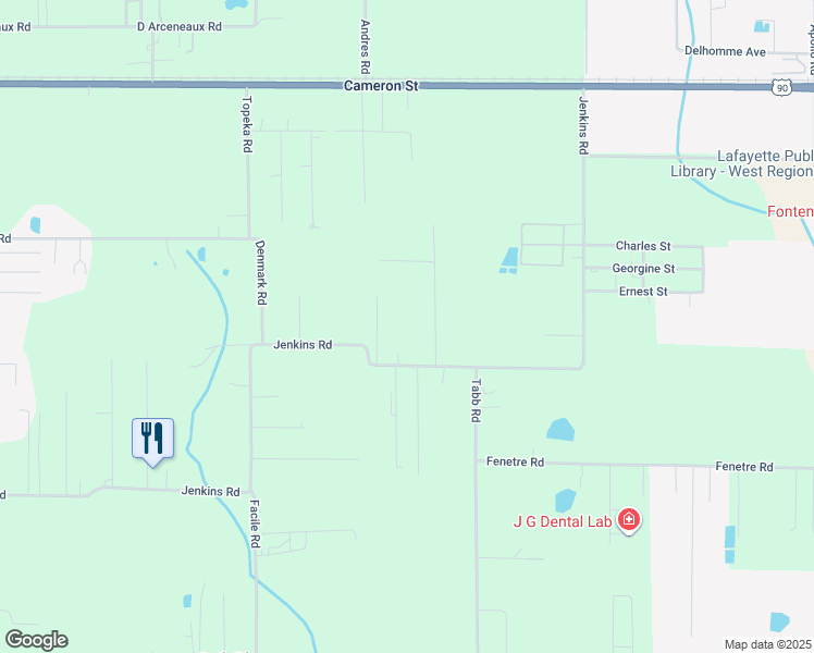 map of restaurants, bars, coffee shops, grocery stores, and more near 808 Jenkins Road in Duson