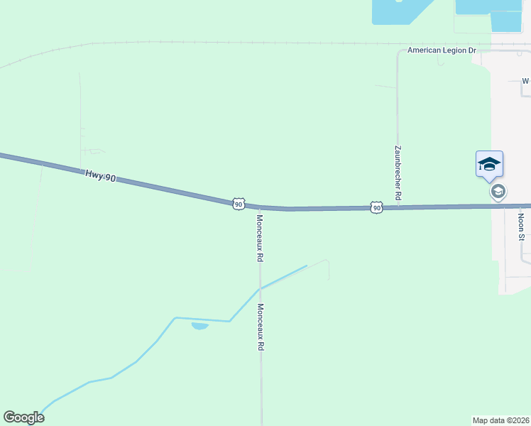 map of restaurants, bars, coffee shops, grocery stores, and more near 5347 Monceaux Road in Rayne