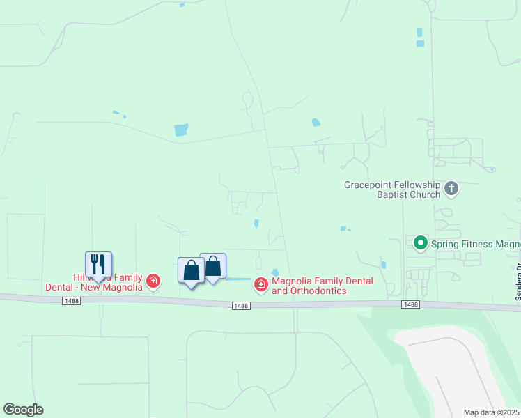 map of restaurants, bars, coffee shops, grocery stores, and more near 10307 Barksdale Road in Magnolia