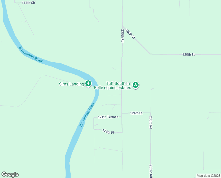 map of restaurants, bars, coffee shops, grocery stores, and more near 12237 235th Road in Live Oak