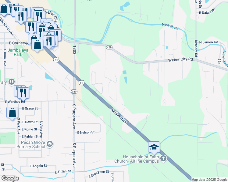 map of restaurants, bars, coffee shops, grocery stores, and more near 11079 Reyn Drive in Gonzales