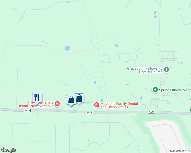 map of restaurants, bars, coffee shops, grocery stores, and more near 10307 Barksdale Road in Magnolia