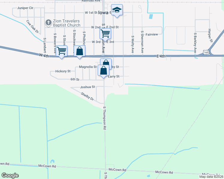 map of restaurants, bars, coffee shops, grocery stores, and more near 701-799 S Kinney Ave in Iowa