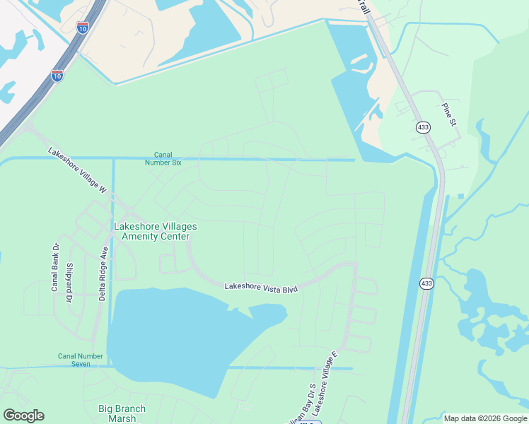 map of restaurants, bars, coffee shops, grocery stores, and more near Lakeshore Village East in Slidell