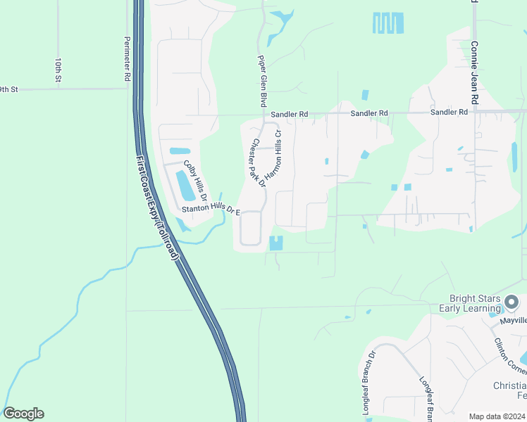 map of restaurants, bars, coffee shops, grocery stores, and more near 6651 Chester Park Drive in Jacksonville