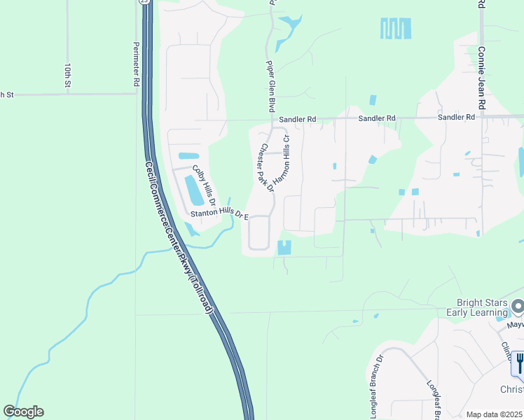map of restaurants, bars, coffee shops, grocery stores, and more near 10623 Stanton Hills Drive East in Jacksonville