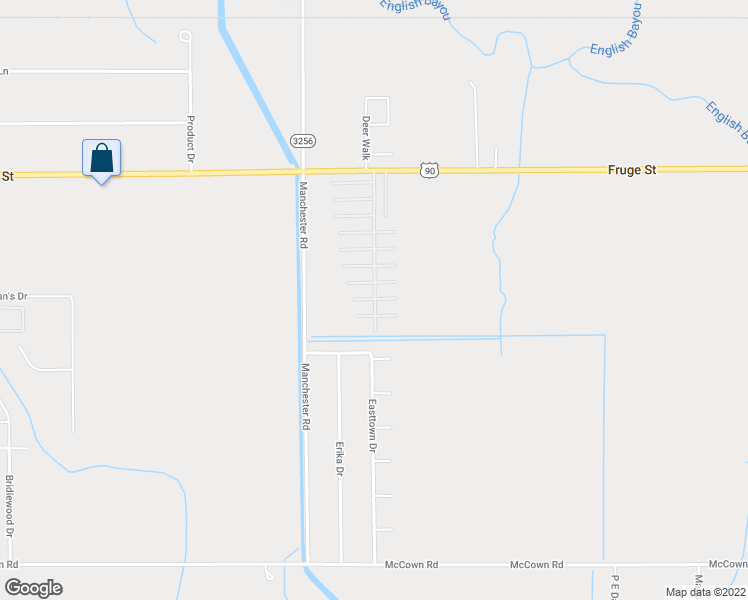 map of restaurants, bars, coffee shops, grocery stores, and more near 6675 U.S. 90 in Lake Charles