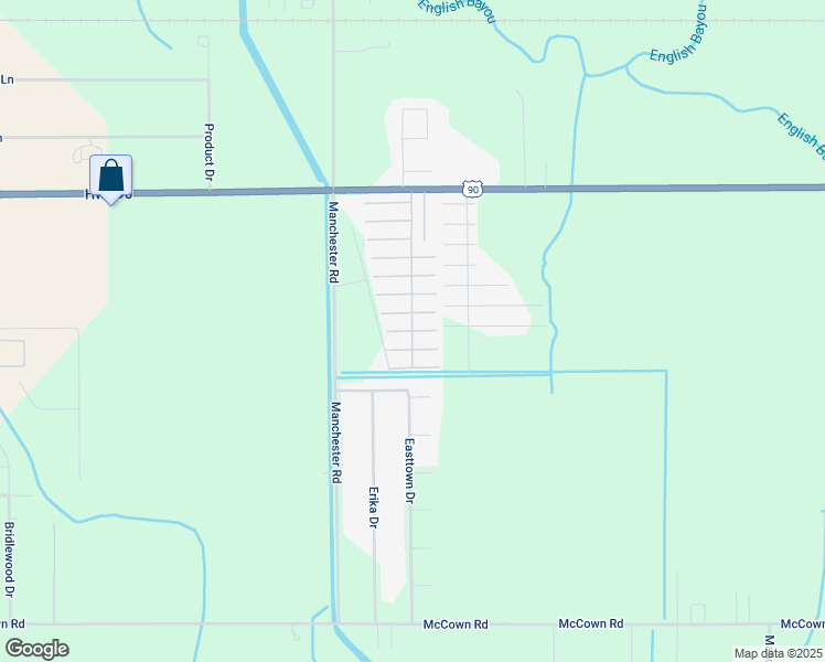map of restaurants, bars, coffee shops, grocery stores, and more near 6675 U.S. 90 in Lake Charles