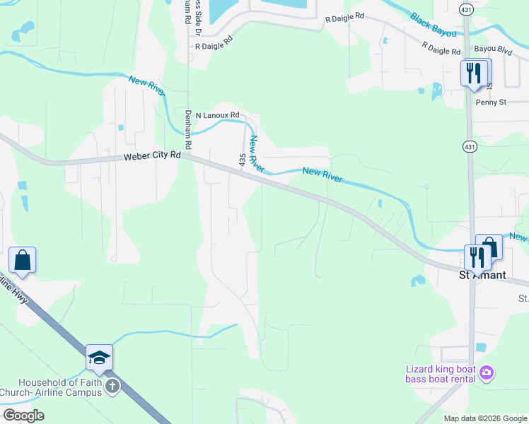 map of restaurants, bars, coffee shops, grocery stores, and more near 10562 Cessna Street in Gonzales