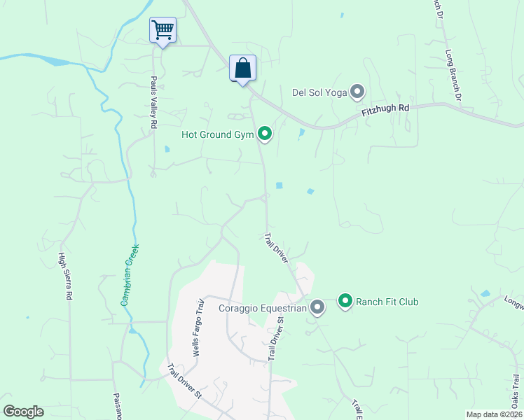 map of restaurants, bars, coffee shops, grocery stores, and more near 12600 Trail Driver in Austin