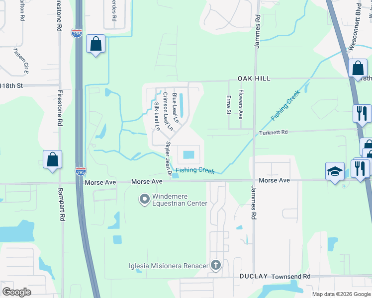 map of restaurants, bars, coffee shops, grocery stores, and more near 6670 Gentle Oaks Drive in Jacksonville
