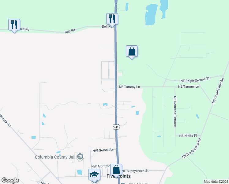 map of restaurants, bars, coffee shops, grocery stores, and more near 2797 U.S. 441 in Lake City
