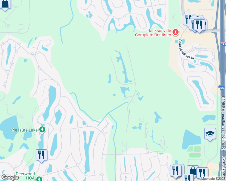 map of restaurants, bars, coffee shops, grocery stores, and more near 7882 James Island Way in Jacksonville