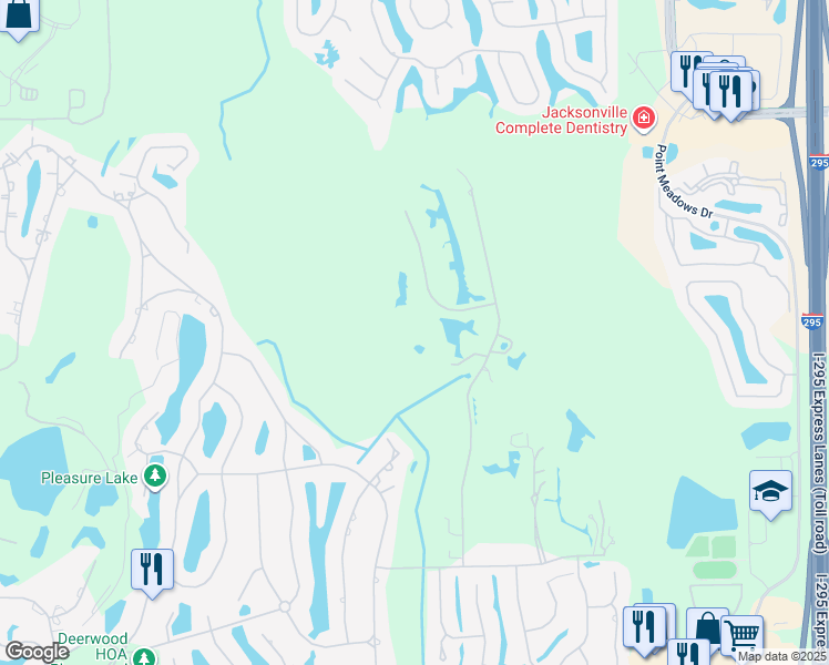 map of restaurants, bars, coffee shops, grocery stores, and more near 7882 James Island Way in Jacksonville