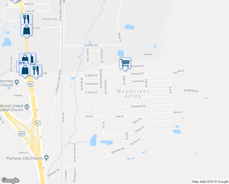 map of restaurants, bars, coffee shops, grocery stores, and more near 8432 Wingfield Drive in Lumberton
