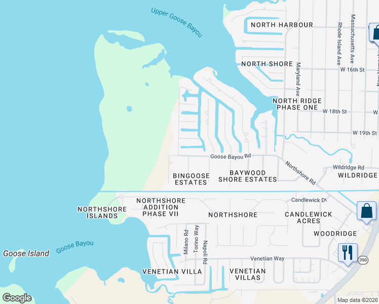 map of restaurants, bars, coffee shops, grocery stores, and more near 1003 Kimberly Lane in Lynn Haven
