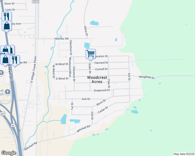 map of restaurants, bars, coffee shops, grocery stores, and more near 8646 Wingfield Drive in Lumberton