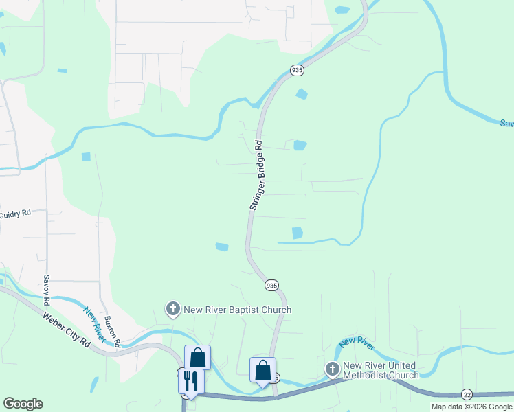 map of restaurants, bars, coffee shops, grocery stores, and more near 11120 Stringer Bridge Road in Saint Amant