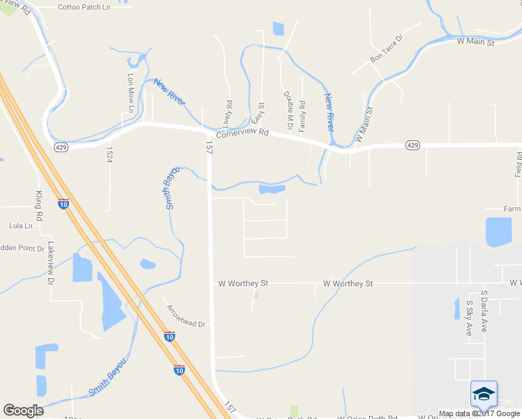 map of restaurants, bars, coffee shops, grocery stores, and more near 39099 Bayou View Avenue in Gonzales