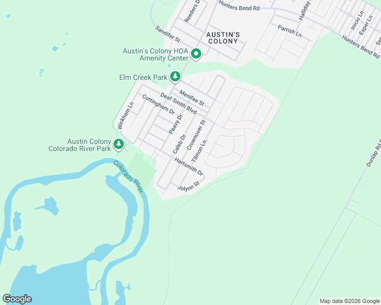 map of restaurants, bars, coffee shops, grocery stores, and more near 3115 Crownover Street in Austin