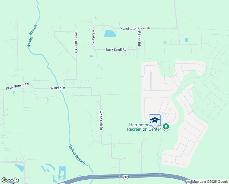 map of restaurants, bars, coffee shops, grocery stores, and more near 21683 White Oak Drive in Conroe