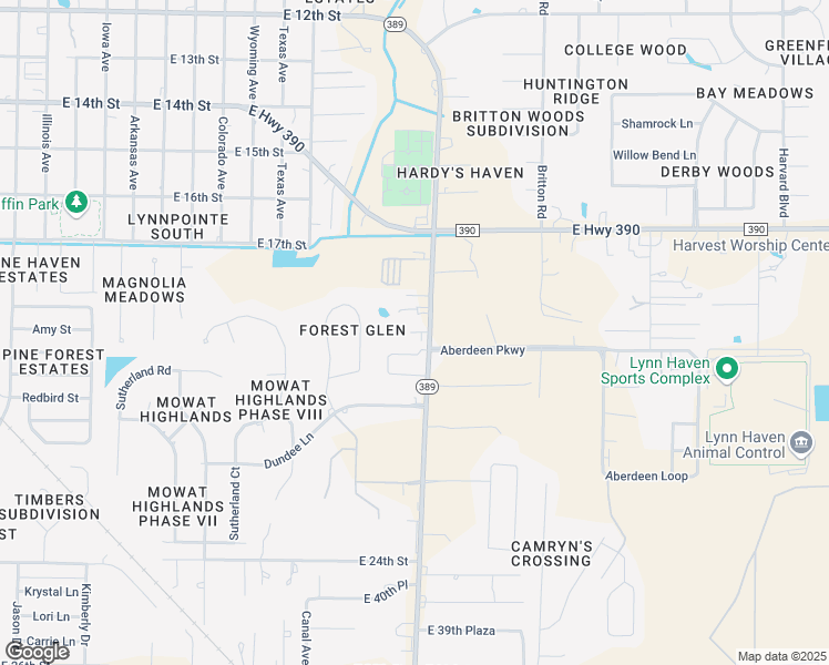 map of restaurants, bars, coffee shops, grocery stores, and more near 4509 County Road 389 in Panama City